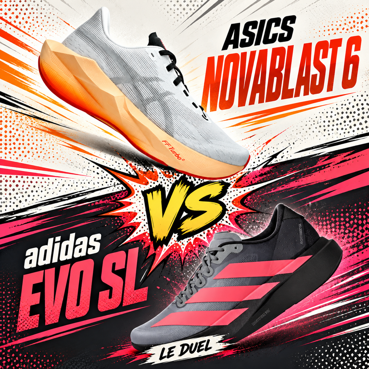 Novablast 6 vs adidas Evo SL : le comparatif