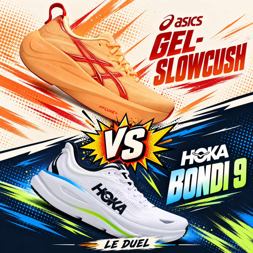 ASICS GEL-SLOWCUSH vs Hoka Bondi 9 : comparatif