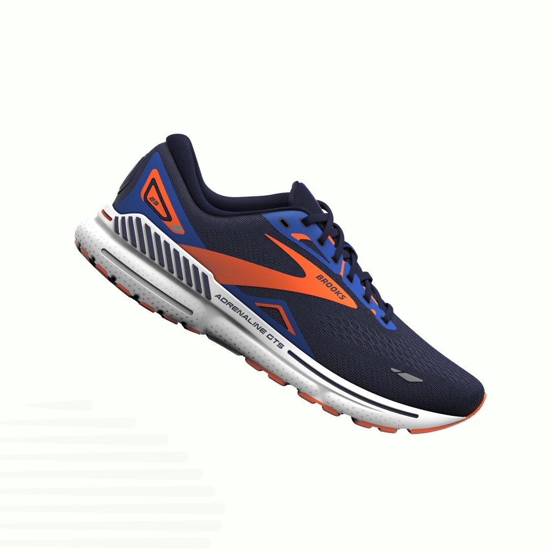 Brooks Transcend 7 Running Shoes Women Size US 10.5 B Gray Orange Sneakers